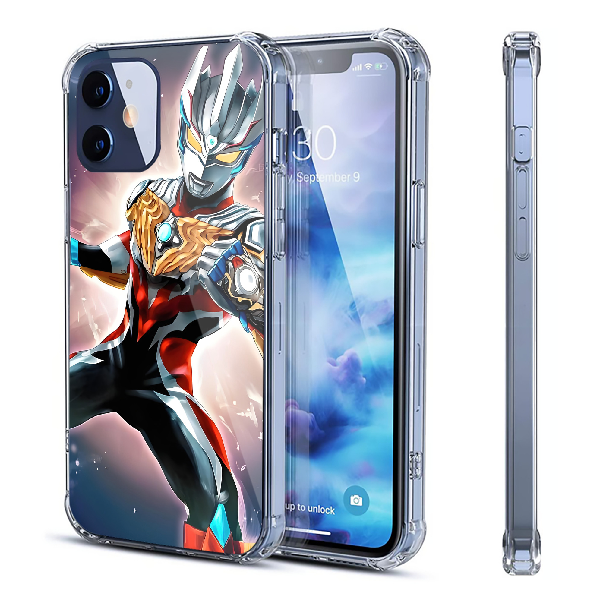 （画像用） ウルトラマン Ultraman 【iPhone 12シリーズ対応】透明スマホケース（クリアソフトケース）